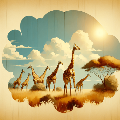 Giraffe's Savannah Grace Painting By Numbers Kit