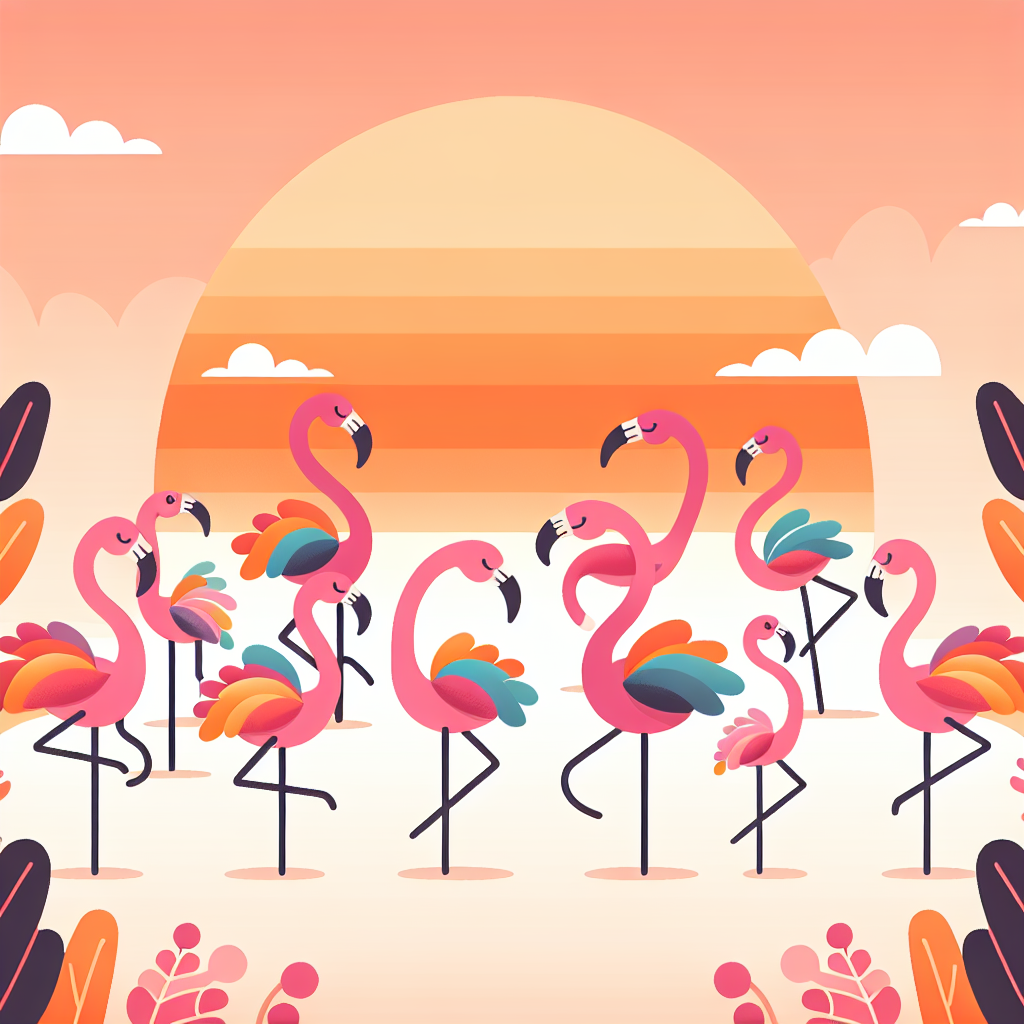 Festive Flamingo Fiesta Painting Number Kit