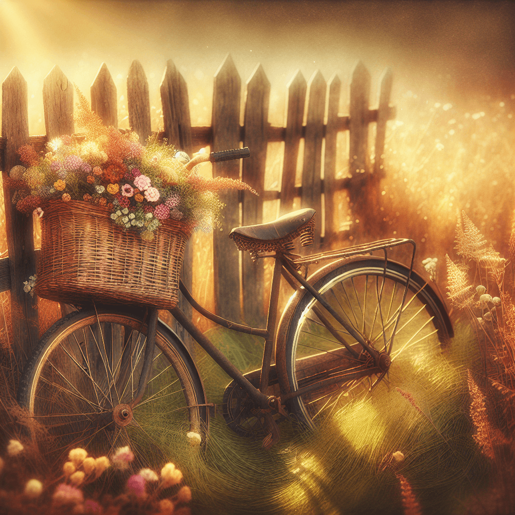Vintage Bicycle Romance Paint By Numbers Art