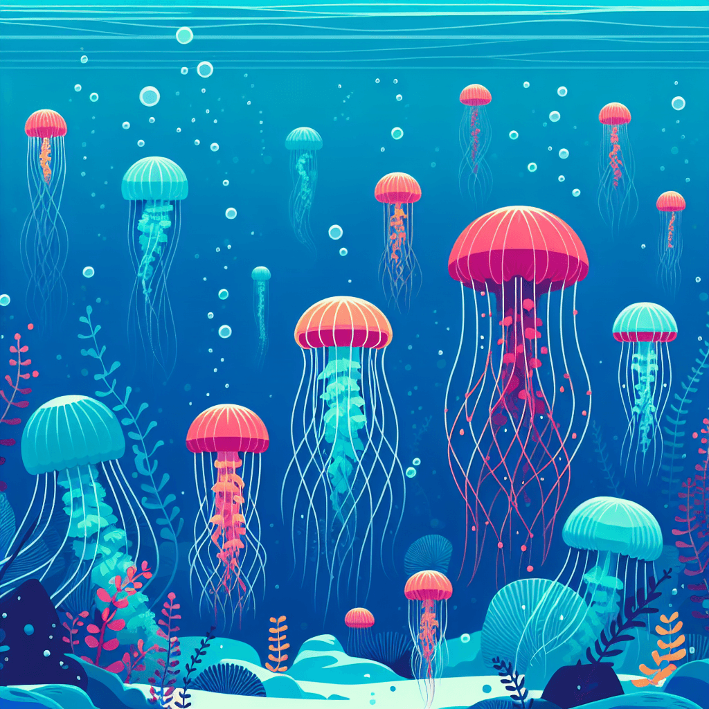 Rainbow Jellyfish Journey Painting Number Kit