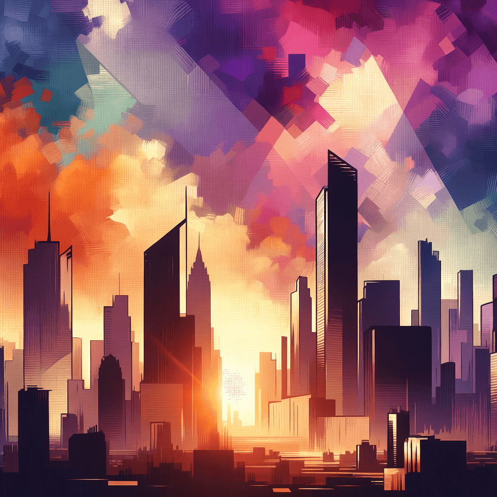 Inspiring Urban Skyline Number Painting