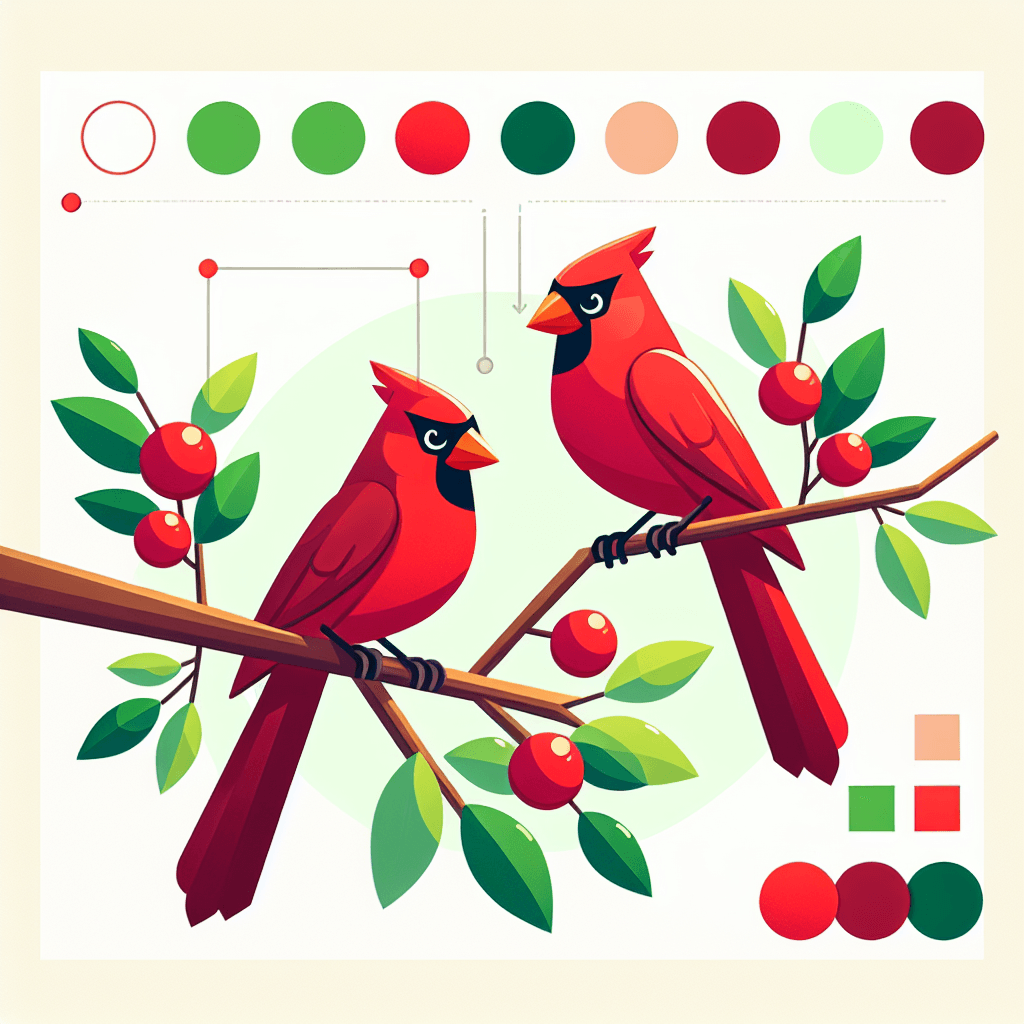 Chirping Cardinals Paint By Number