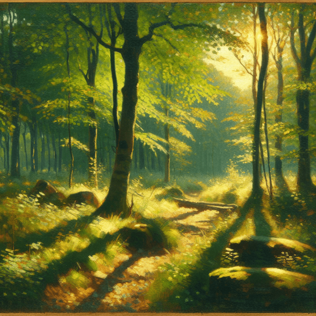 Sunlit Woodland Escape Paint By Numbers Art