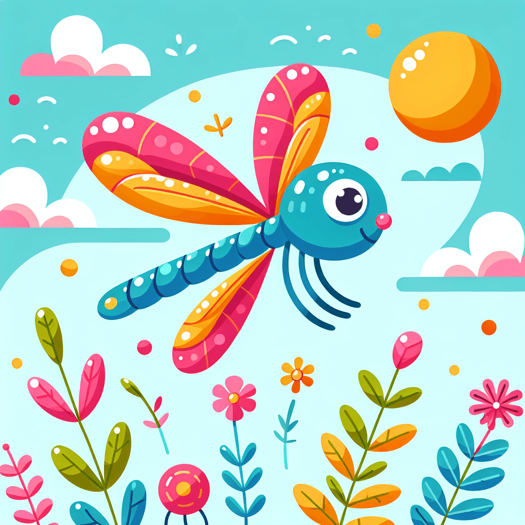 Charming Dragonfly Number Painting