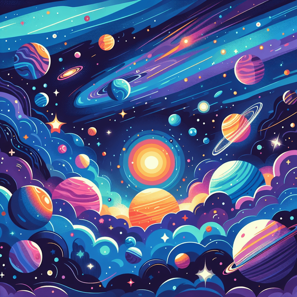 Galactic Adventure Journey Number Painting