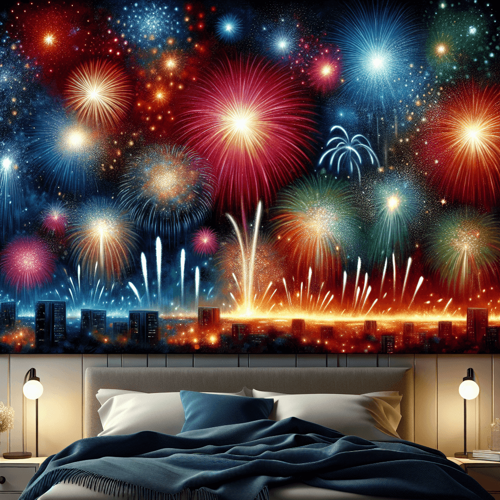 Dazzling Fireworks Show Paint By Numbers
