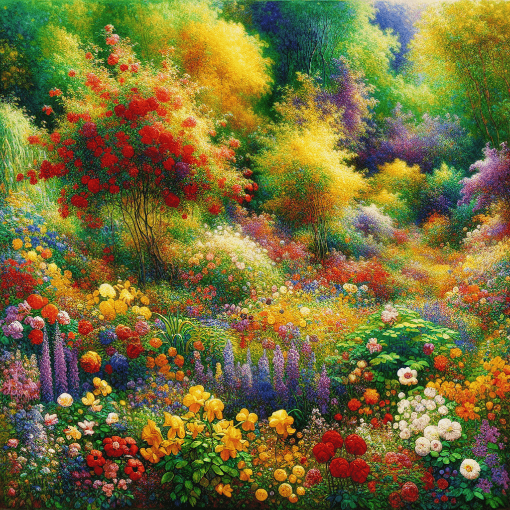Radiant Garden Of Colors Painting By Numbers Kit