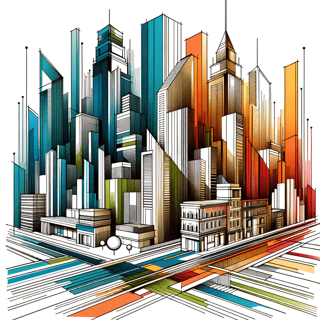 Abstract Urban Skyline - DIY Painting By Numbers Kit