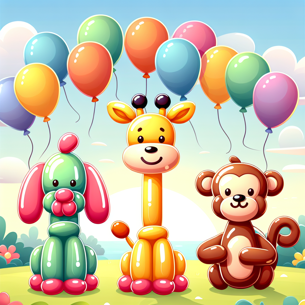 Happy Balloon Animals Number Painting