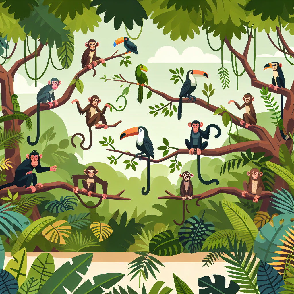 Tropical Treetops Painting Number Kit