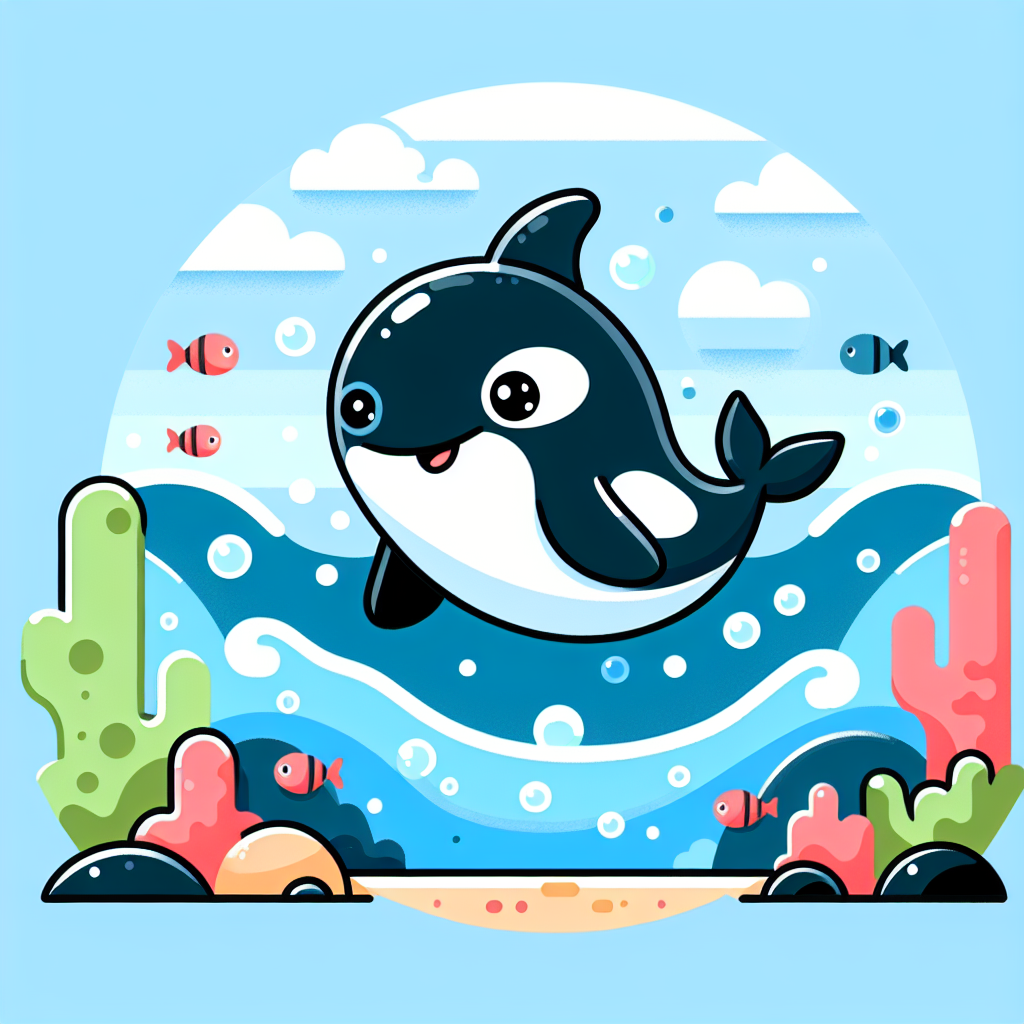 Friendly Orca's Ocean Swim Paint By Color