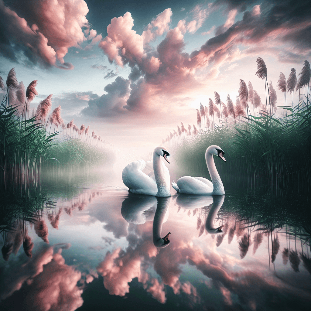 Elegant Swan Lake Serenity Paint By Numbers