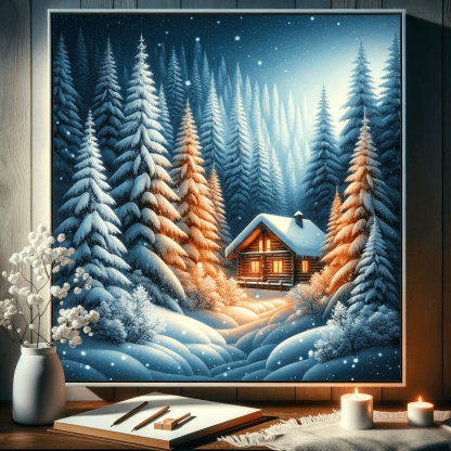 Charming Winter Landscape Paint By Numbers