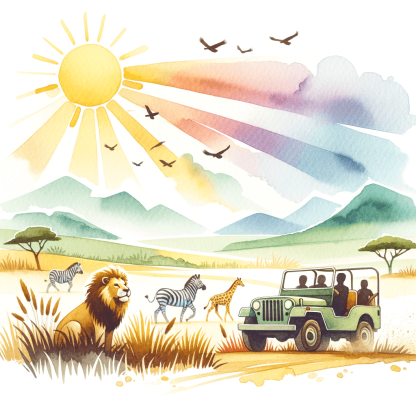 Safari Jeep Adventure Painting By Numbers Kit