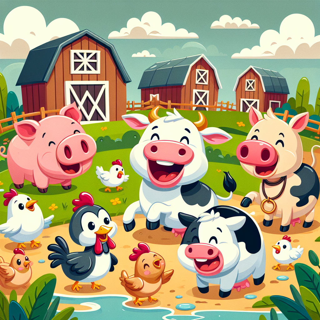 Funny Farmyard Frolic Paint By Numbers