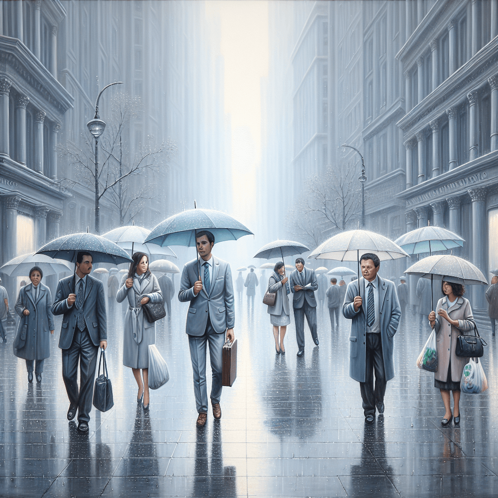 Rainy Day Stroll Numbered Painting Kits