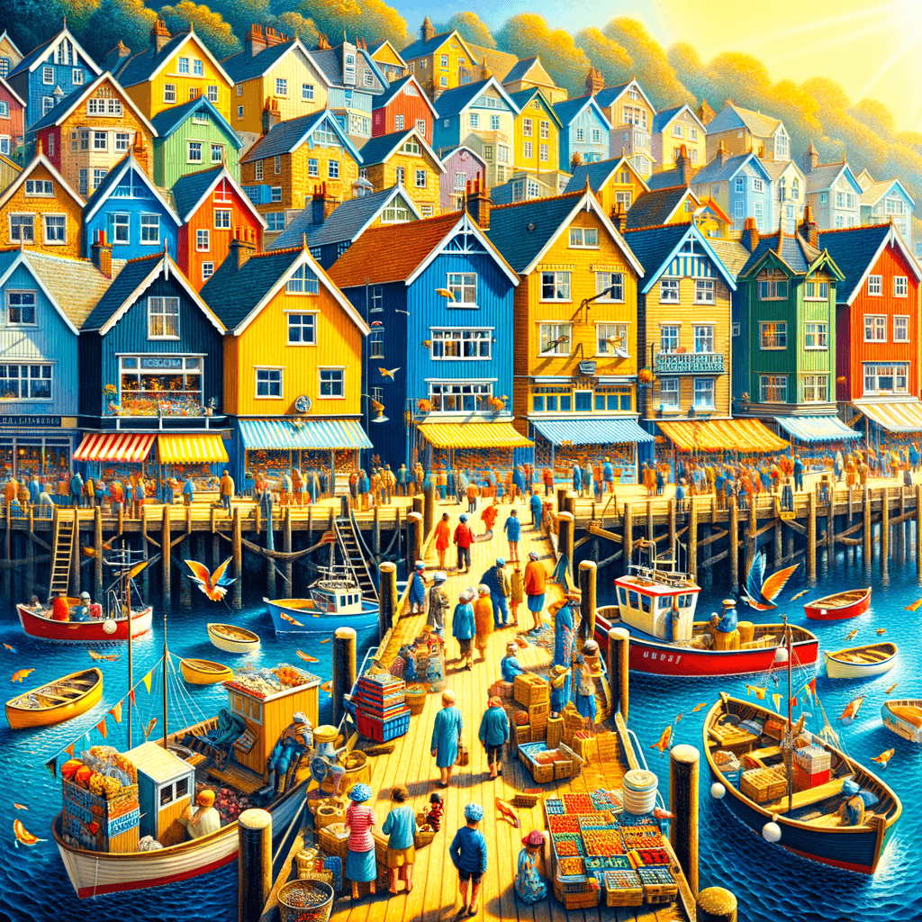 Sunny Seaside Village Paint By Numbers Kits