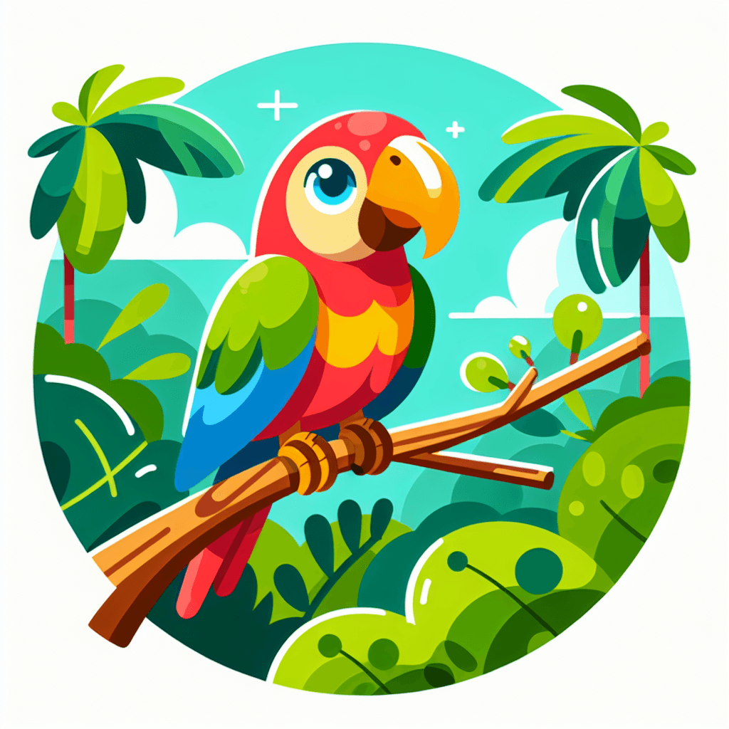 Jovial Parrot Perch Paint By Numbers Art