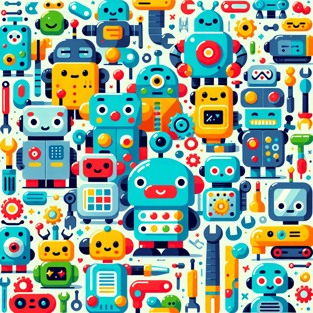 Happy Robot Workshop Paint By Numbers Art