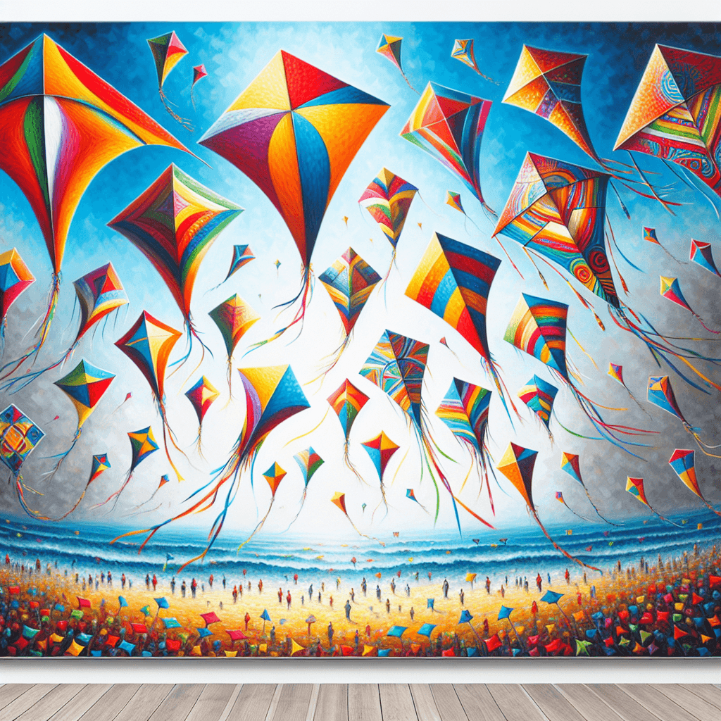 Colorful Kites In The Sky Paint By Numbers Kits