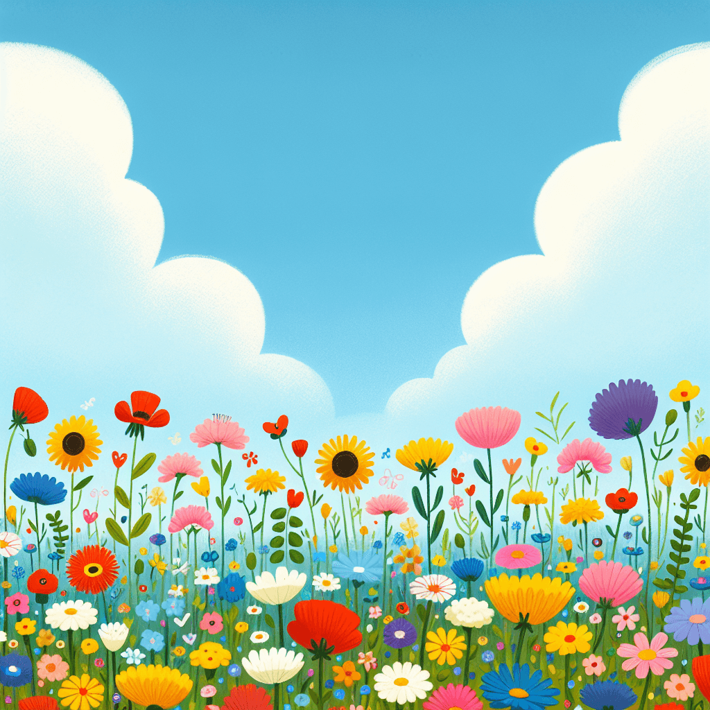 Vibrant Wildflower Field Numbered Painting Kits