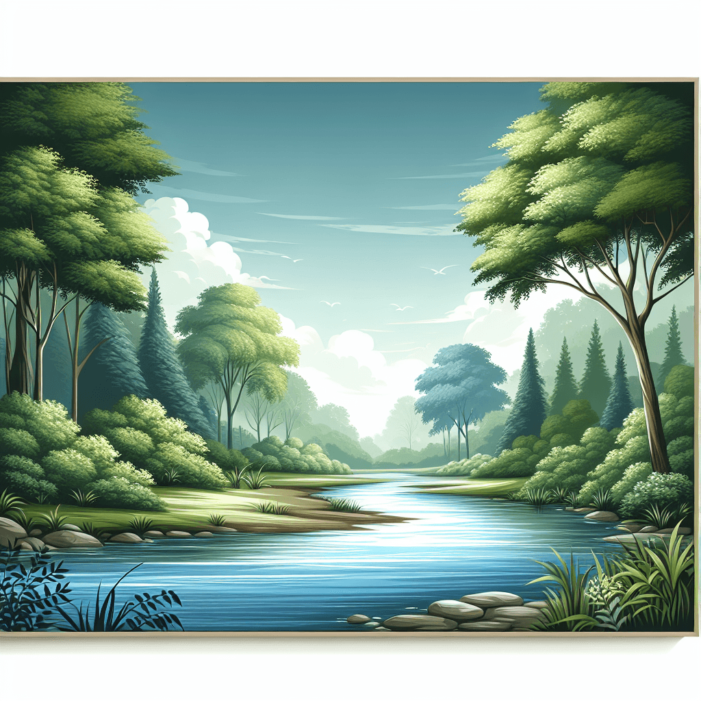 Gentle River Reflections Paint By Number