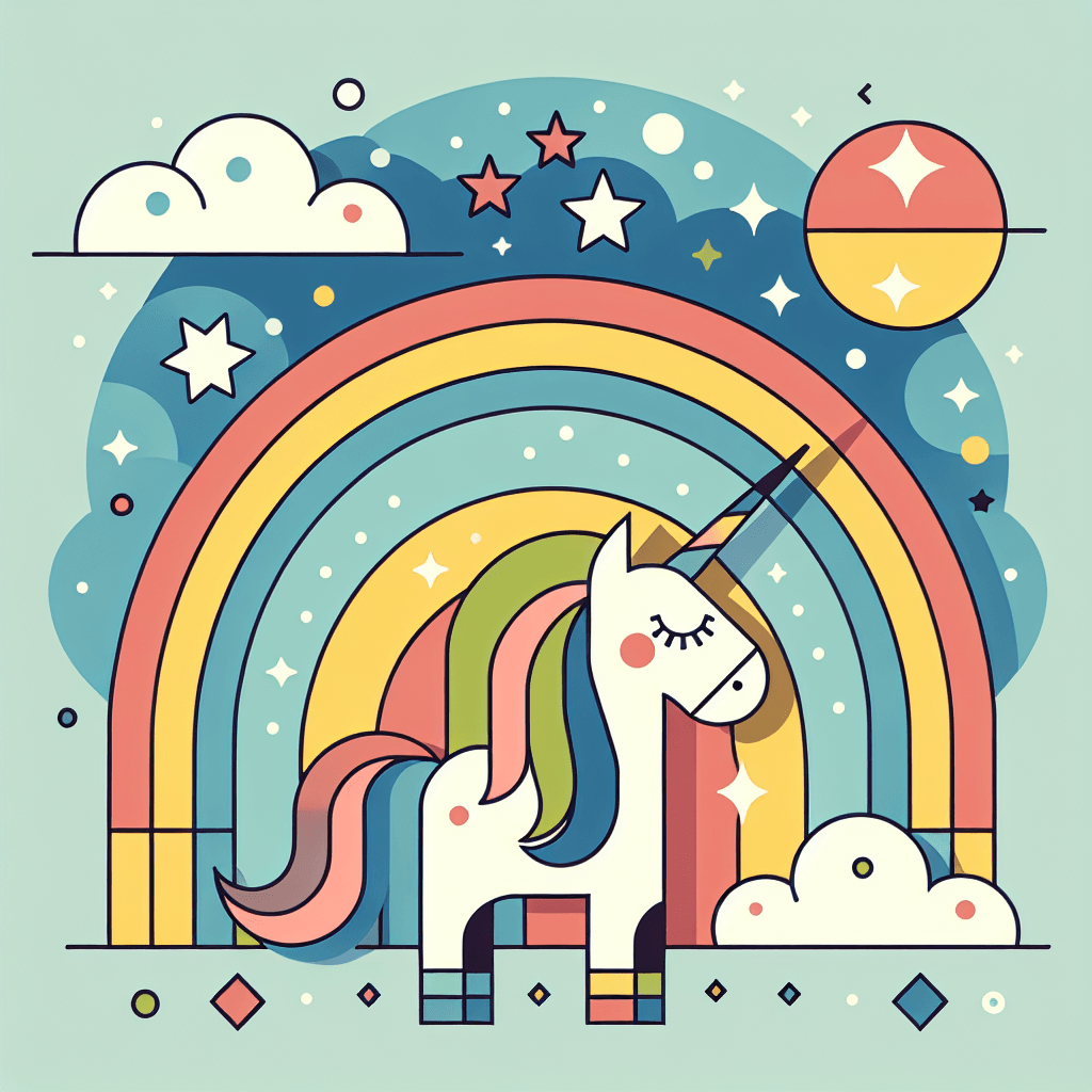 Rainbow Unicorn World Paint By Number