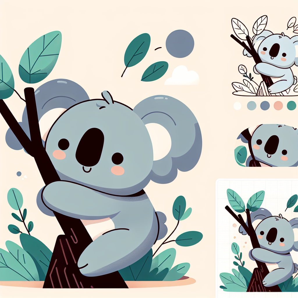 Lovely Koala Paint By Color