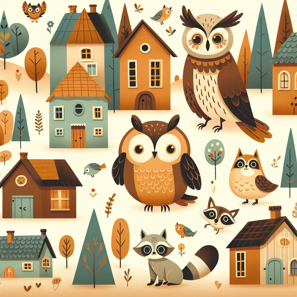 Quaint Woodland Village Paint By Number