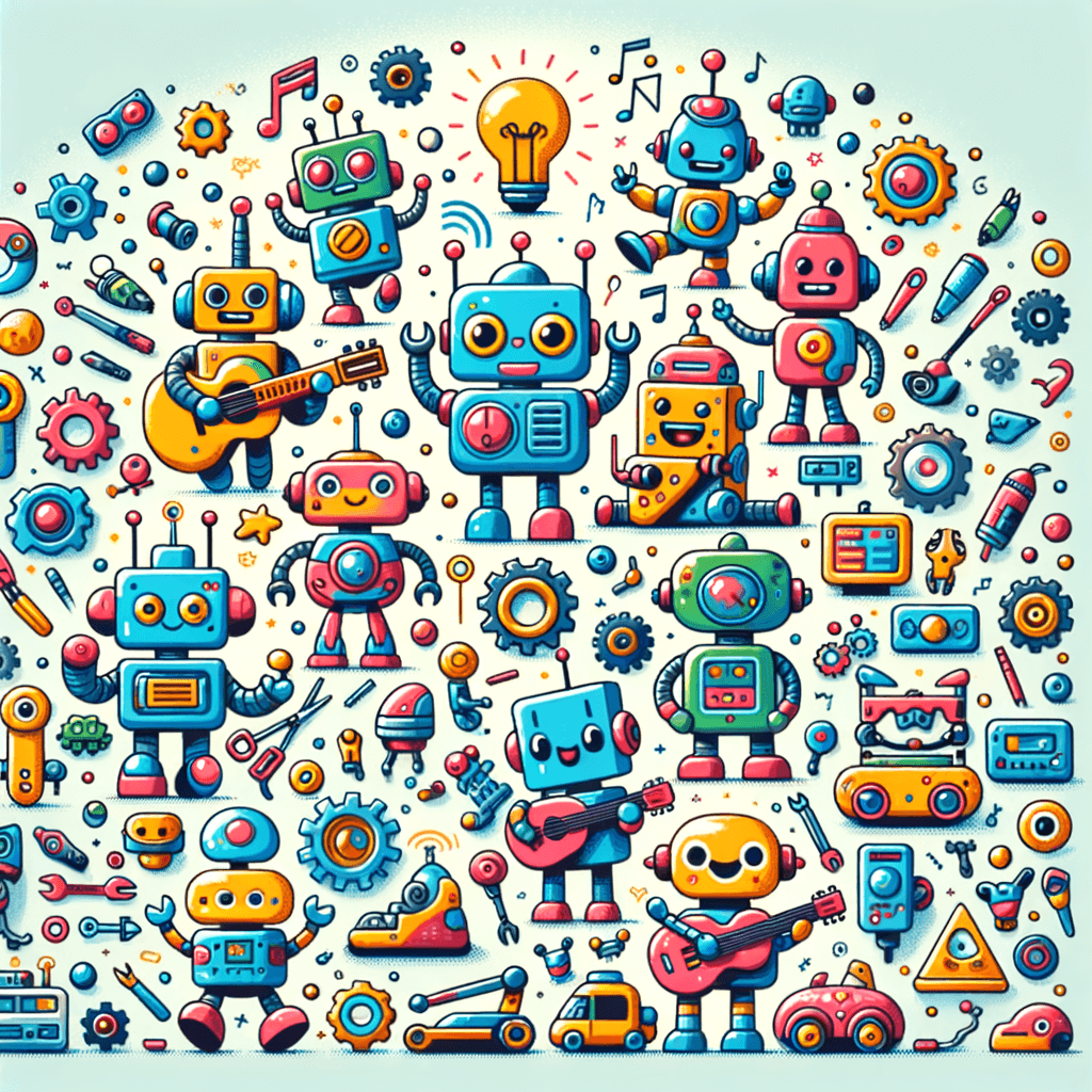 Funky Robot World DIY Paint By Numbers