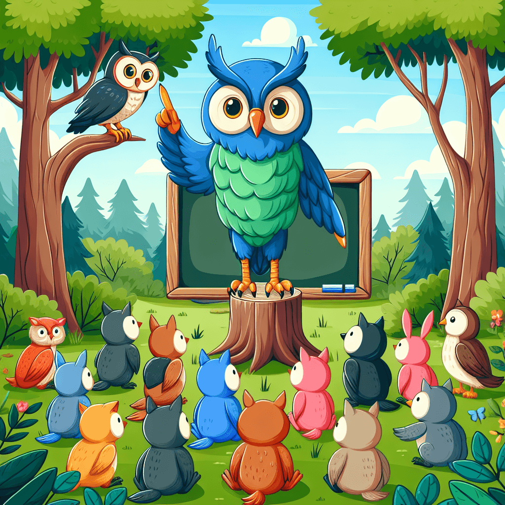 Forest Academy With Wise Owls Painting Number Kit