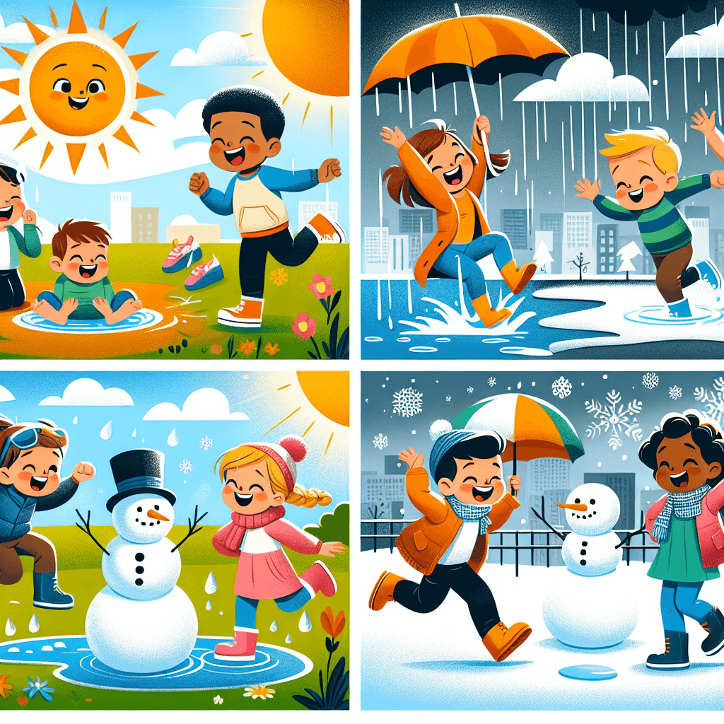 Whimsical Weather Scenes Paint By Color