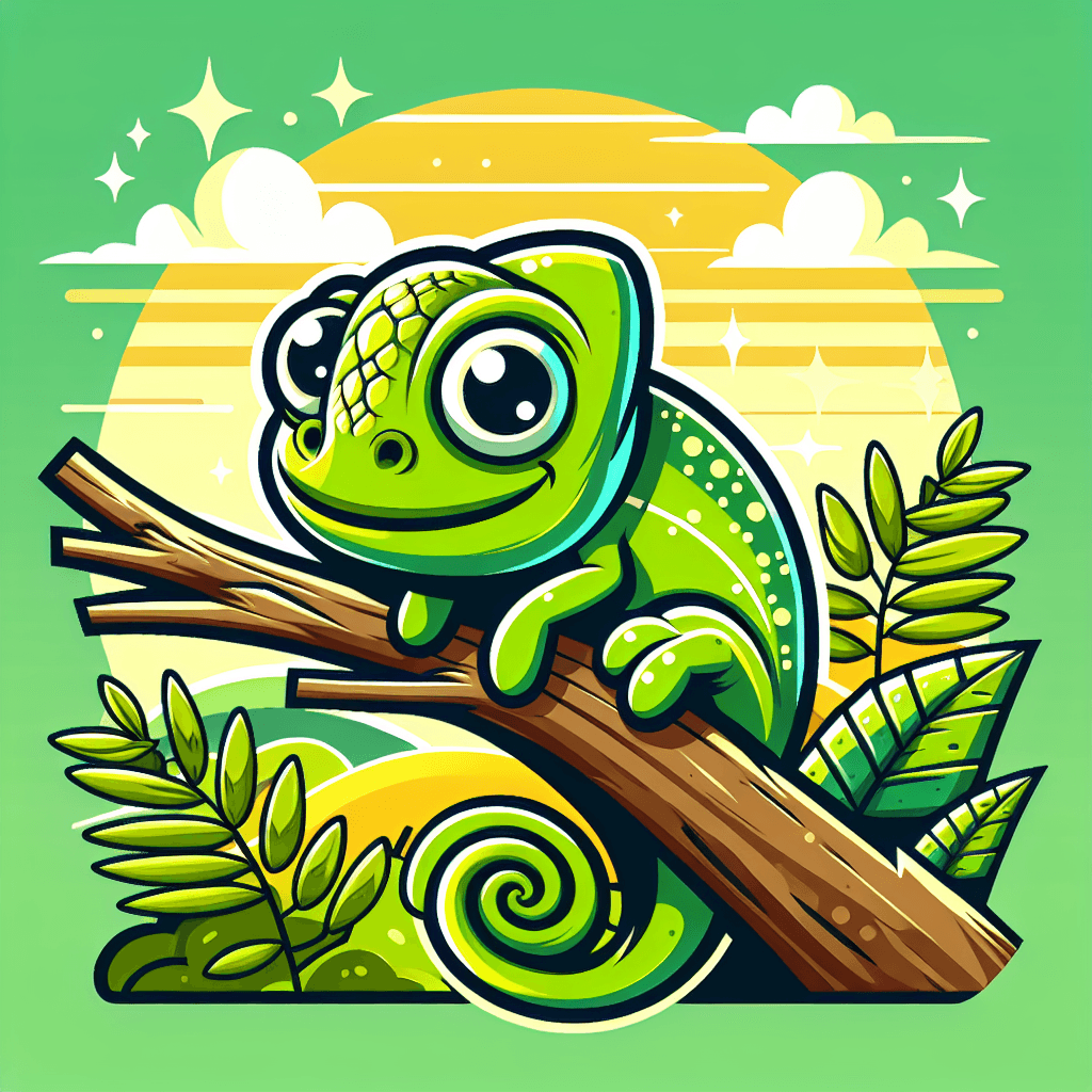 Cute Chameleon Paint By Number