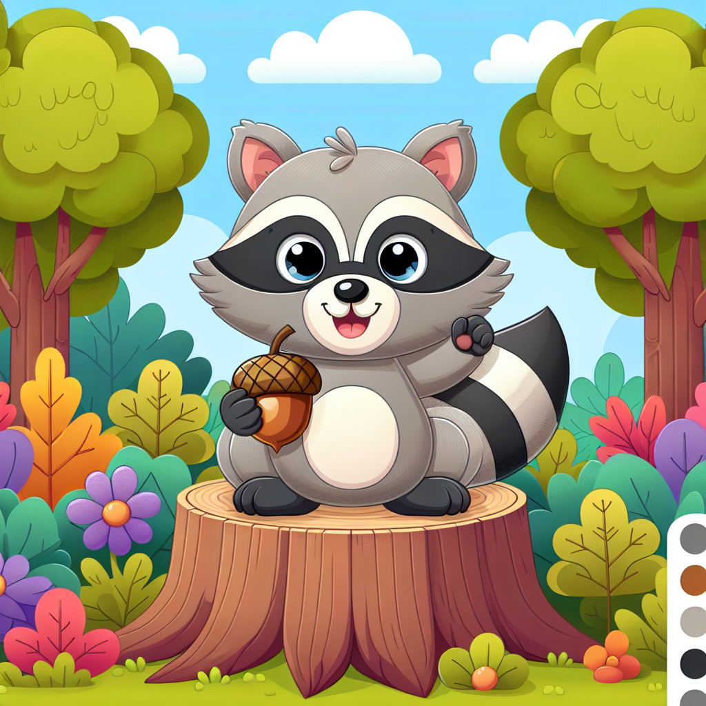 Silly Raccoon Adventure Paint By Numbers Kits