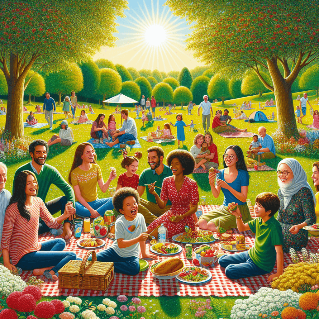 Delightful Picnic Scene Paint By Color