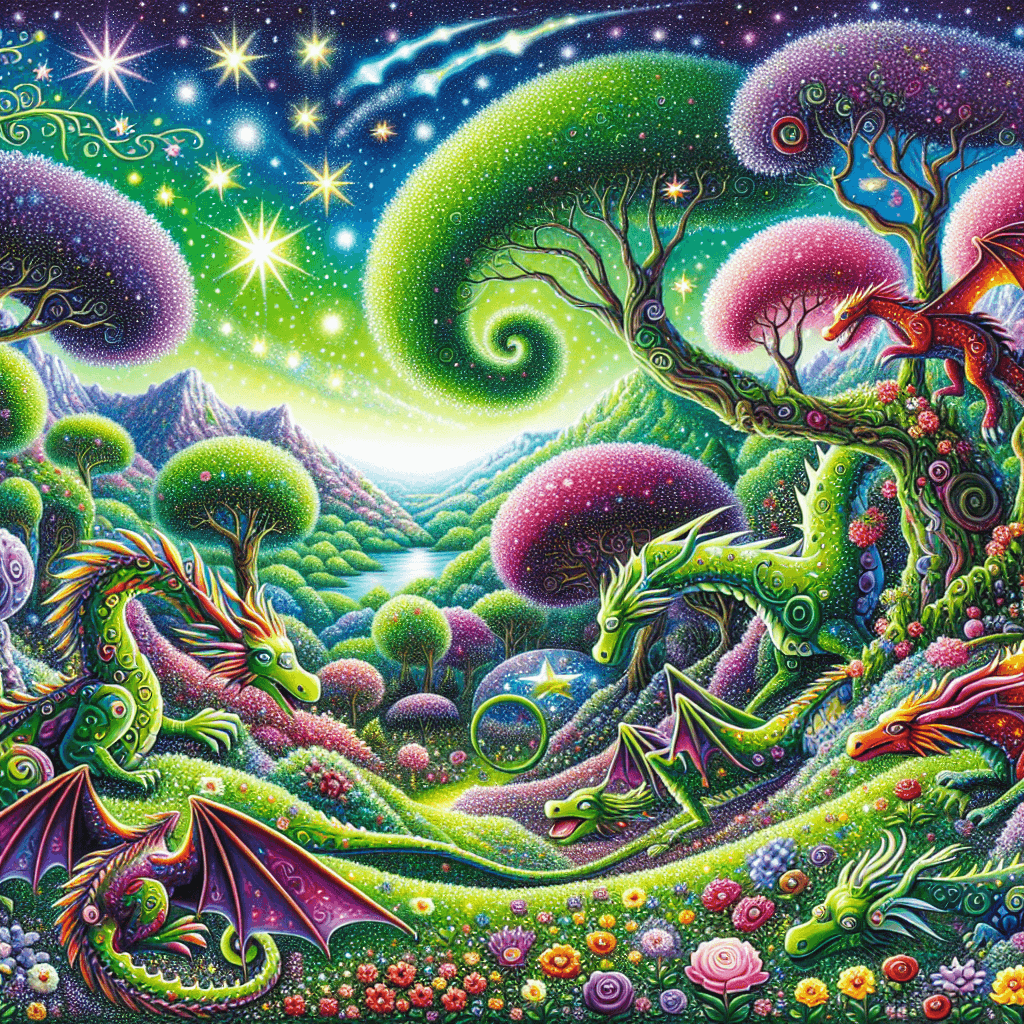 Whimsical Dragon Tales Painting Number Kit