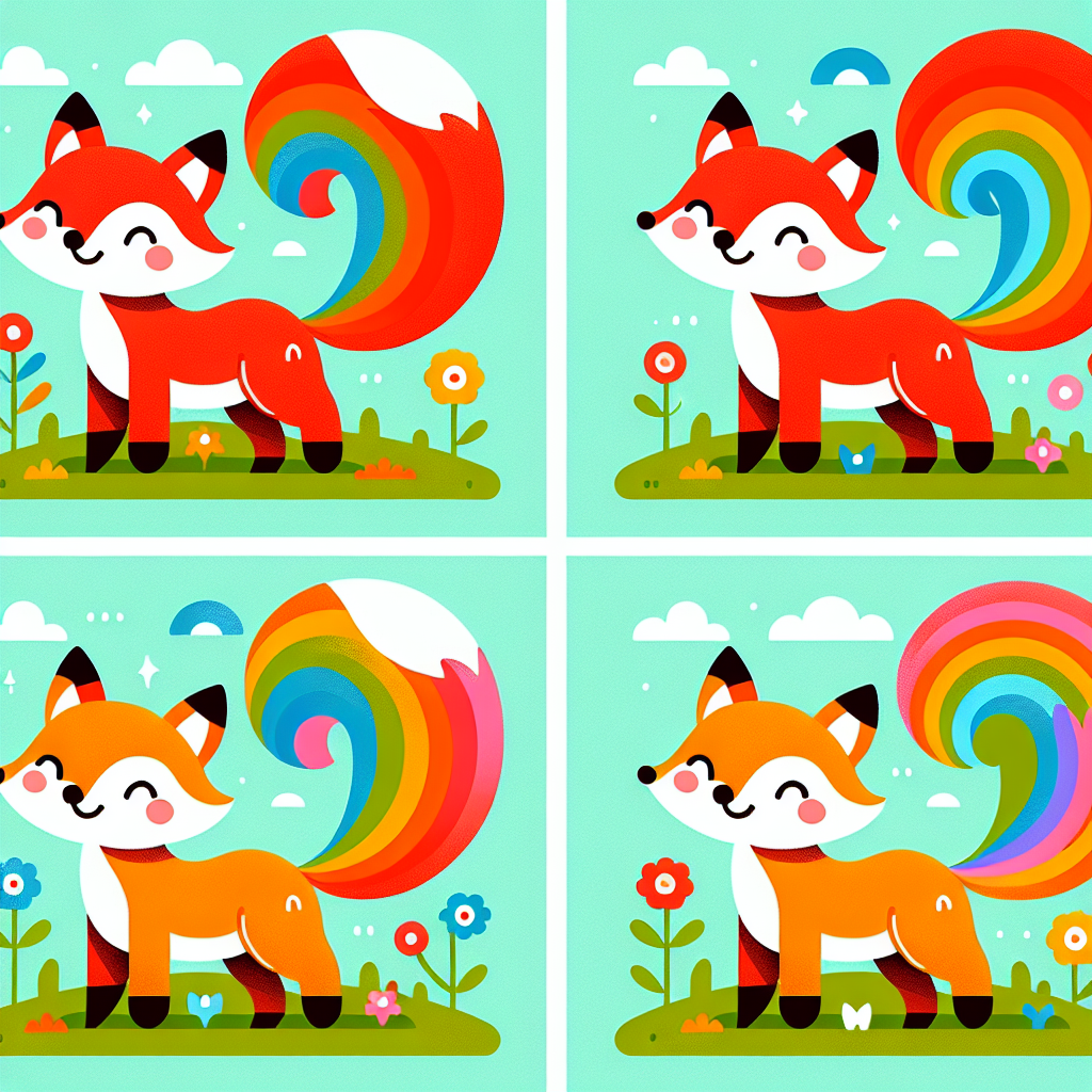 Rainbow Foxes Gathering Paint By Numbers Art