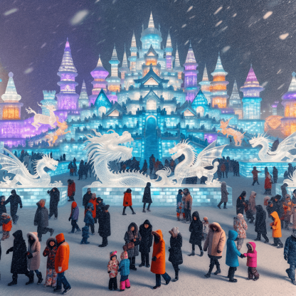 Harbin International Snow And Ice Festival - China Paint By Color