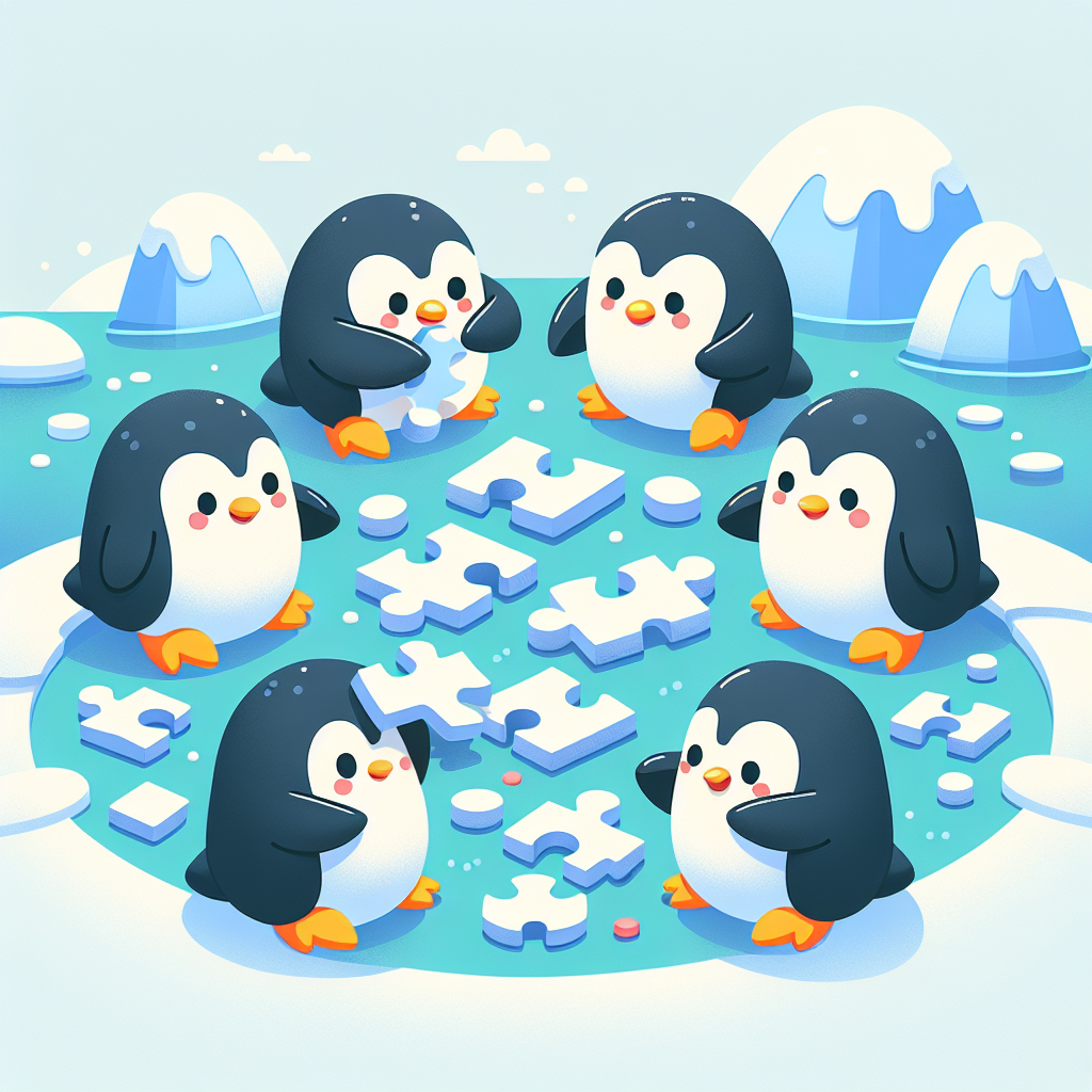 Puzzle Penguin Pals Paint By Color