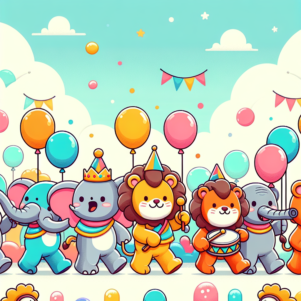 Joyful Parade Of Animals Paint By Numbers Kits