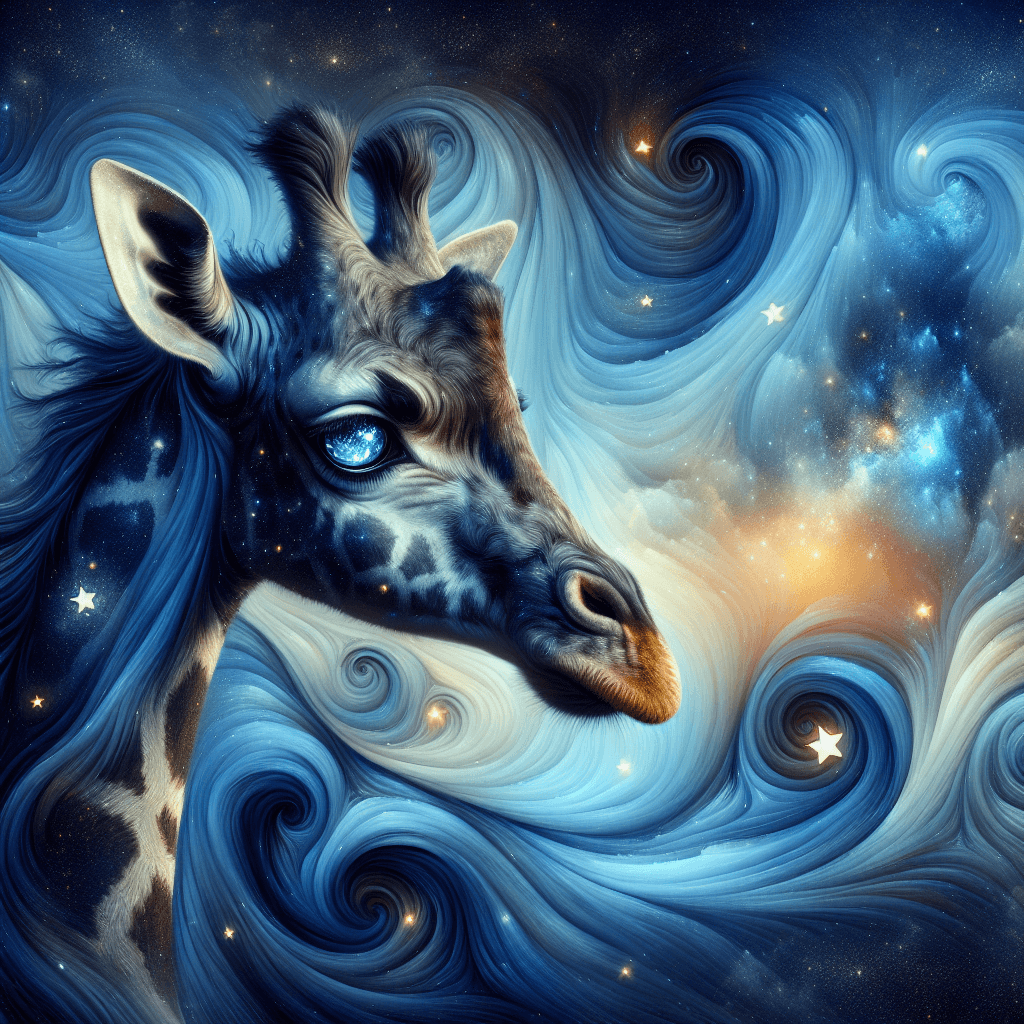 Celestial Giraffe Vision Painting Number Kit