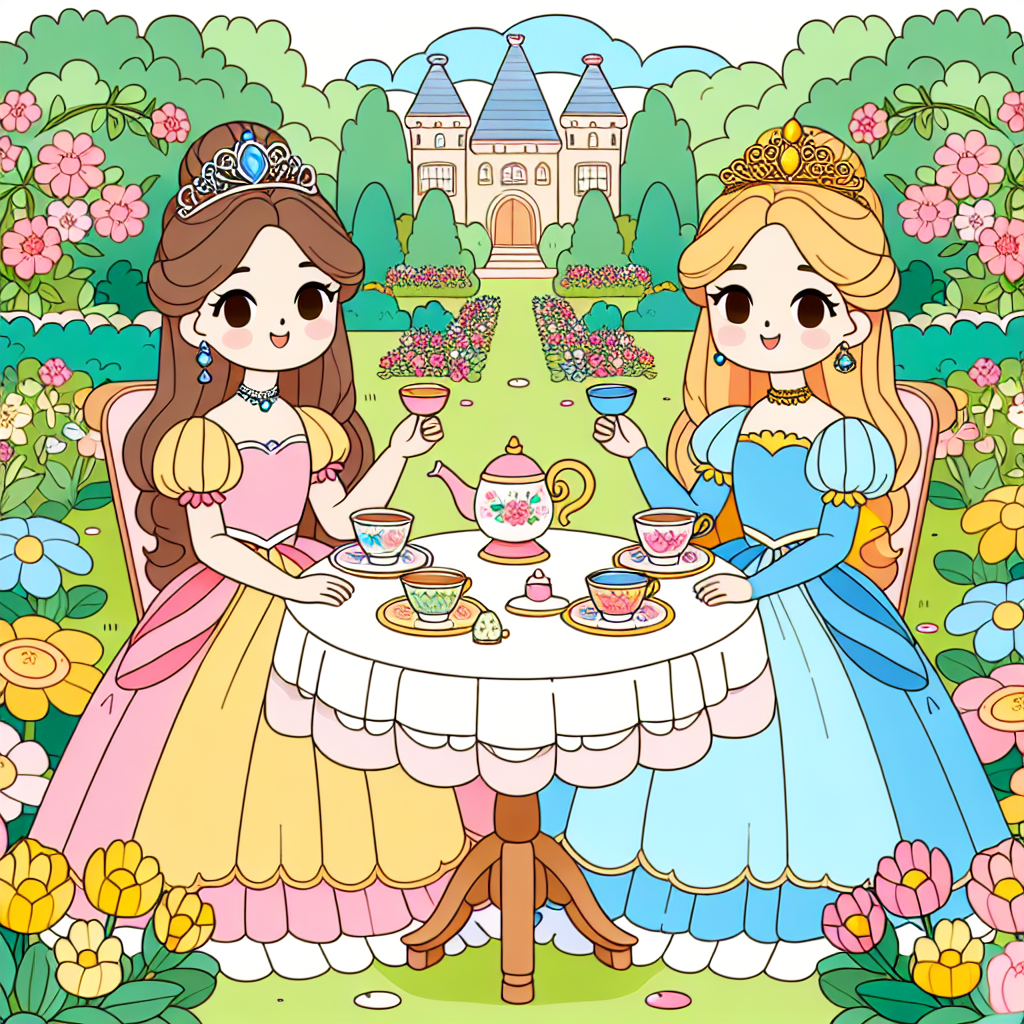 Royal Princess Tea Party Paint By Color