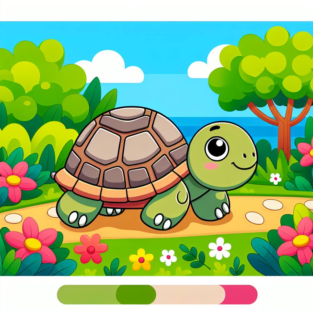 Tiny Tortoise Trek Paint By Numbers