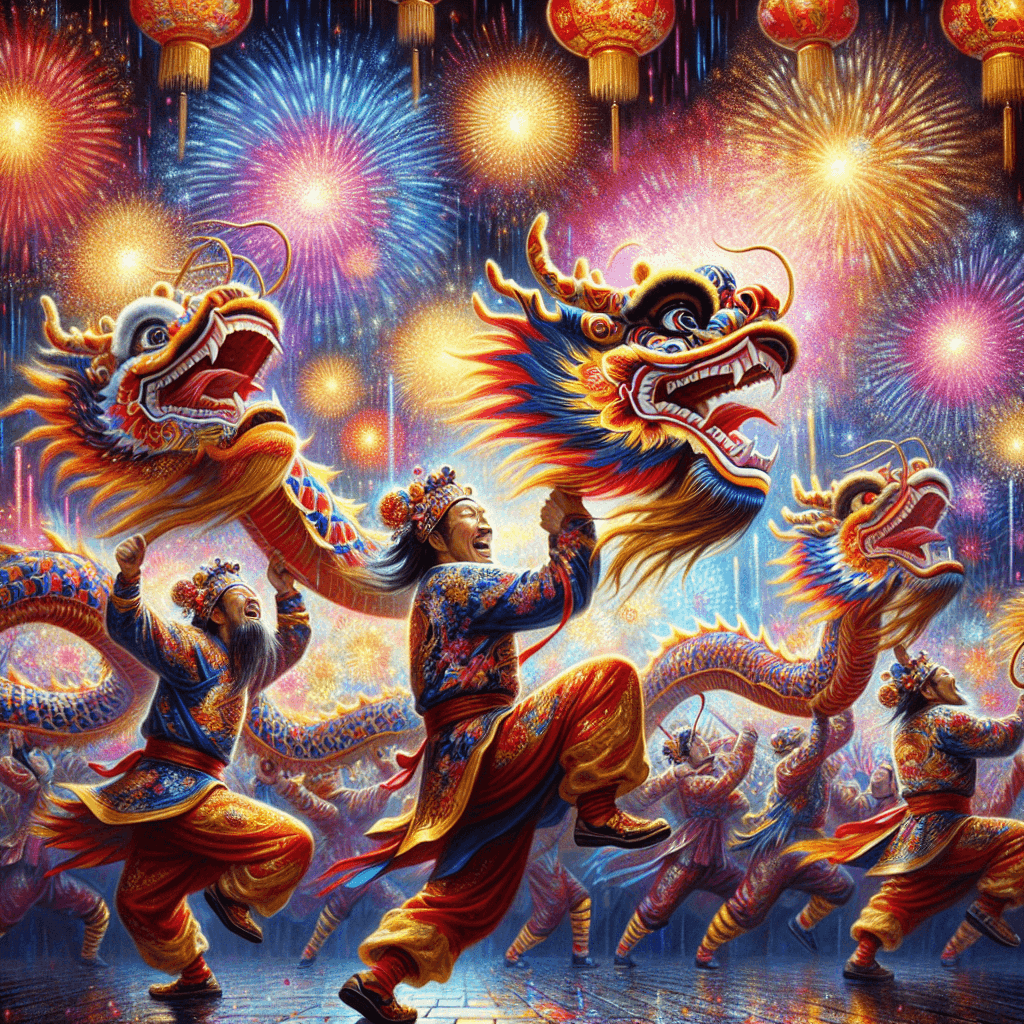Festive Chinese New Year Celebration Number Painting