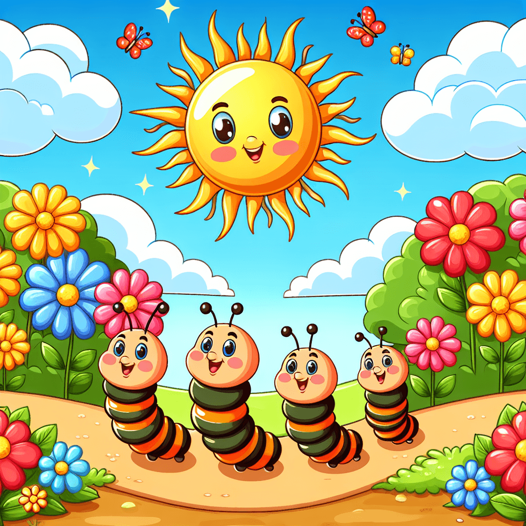 Cheery Caterpillar Parade Numbered Painting Kits