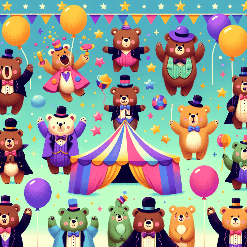 Silly Circus Bears Paint By Numbers Kits