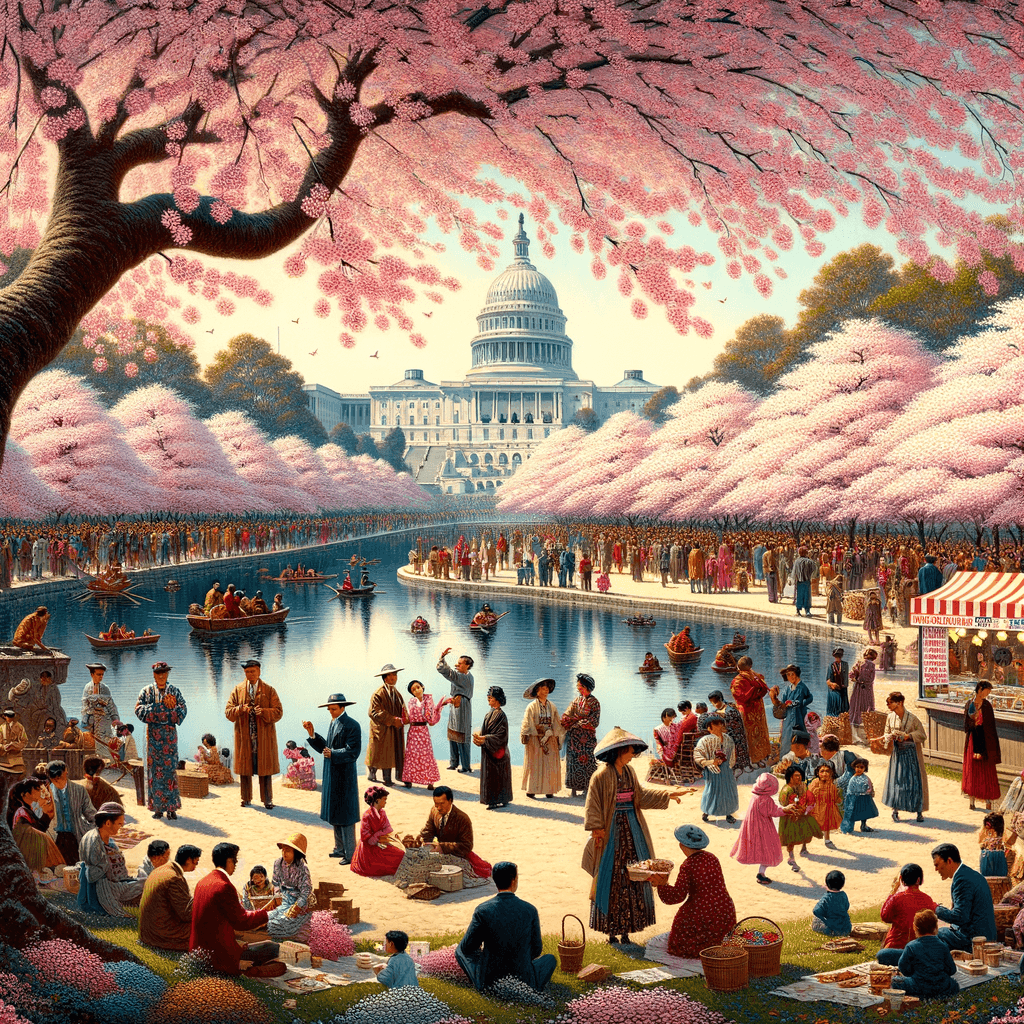 National Cherry Blossom Festival - United States Numbered Painting Kits