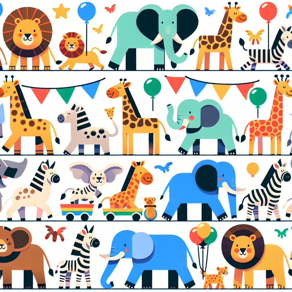 Lively Safari Parade Painting By Numbers Kit