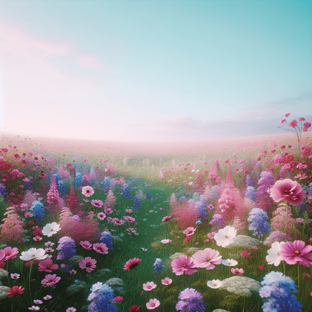 Dreamy Wildflower Field Paint By Numbers Art