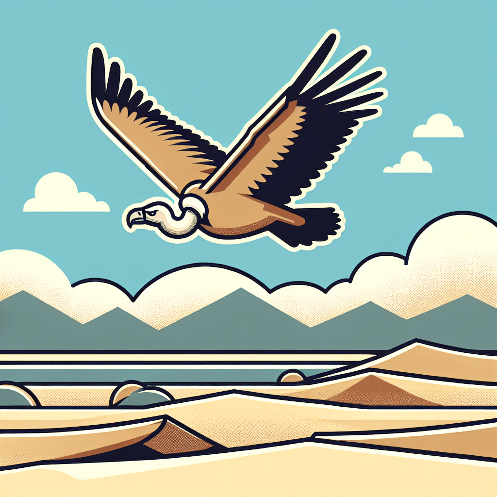 Vibrant Vulture Voyage Number Painting